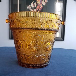 AMBER Glass Ice Bucket